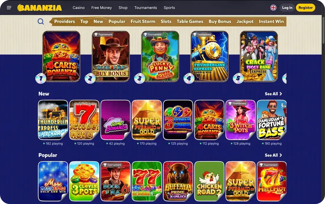 bananzia casino games